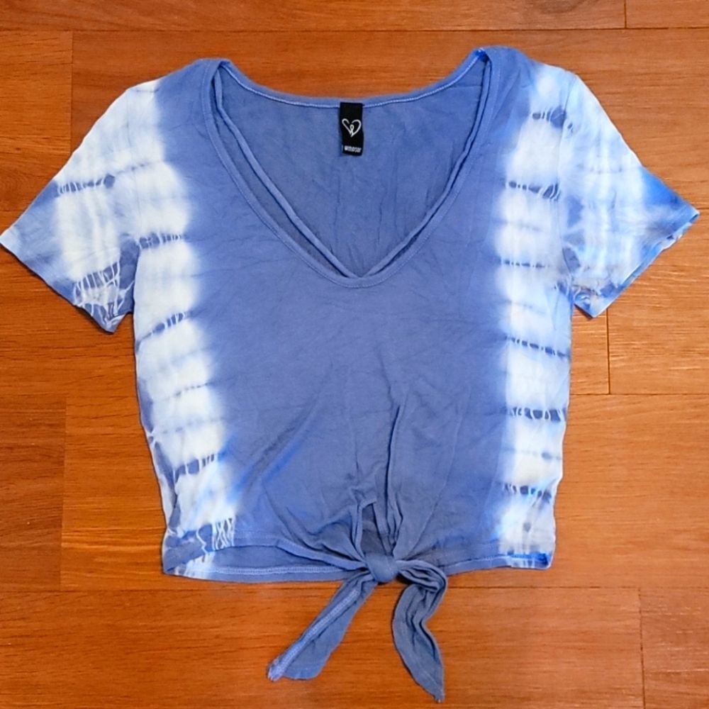 Windsor Blue Tie Dye Crop Top size S